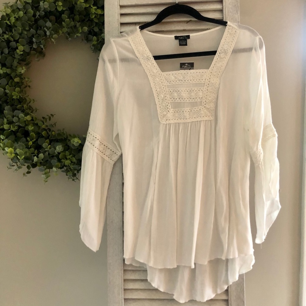 White Peasant Top